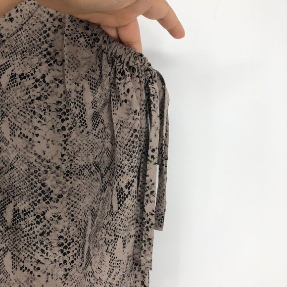 Rebecca  Taylor Runway Beige Python Animal Print Silk Spaghetti Tank Top size 2 - Picture 7 of 11